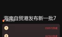 海南自貿(mào)港發(fā)布新一批7項準則集成立異事例