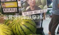 運營貸利率跌穿3% 銀行息差壓力料繼續(xù)